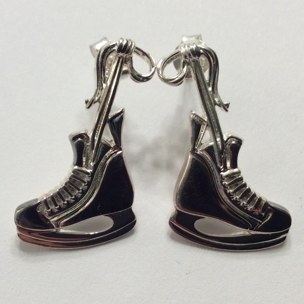 Authentic KAMELEON Sterling Silver Hockey Slate Earrings New 1 1/8”